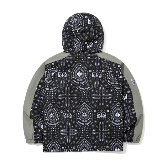 BSR2526FWJK093 ARTISTIC HOODED JACKET PAISLEY BLACK