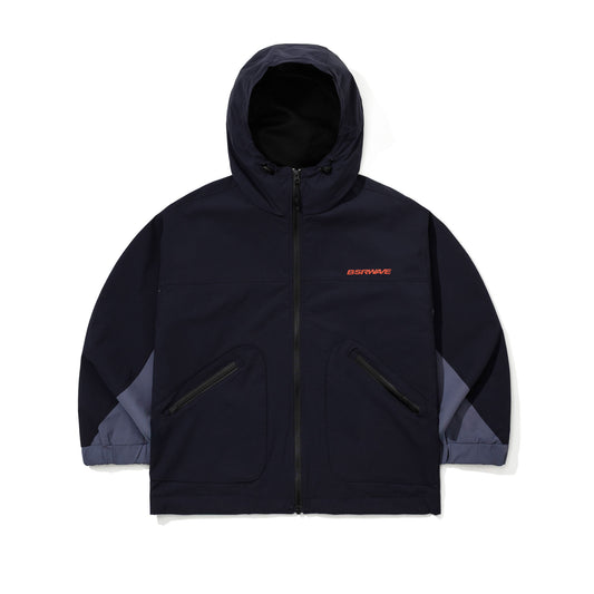 BSR2526FWJK106 NATURELINE WIDE HOODED JACKET NAVY