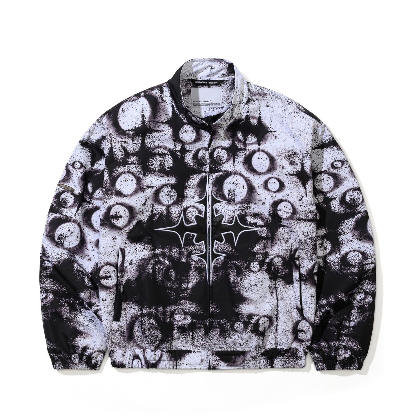 BSR2526FWJK122 JS LUNAR STAR HN TRACK JACKET SPRAYED WHITE