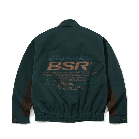 BSR2526FWJK125 CORE TRACK JACKET GREEN