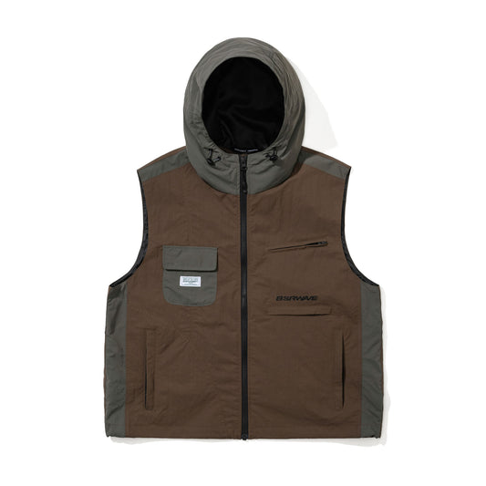 BSR2526FWJK132 ACTIVE TRAIL HOODED VEST DARK BROWN
