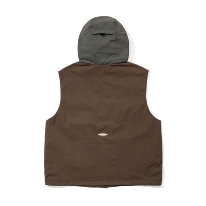 BSR2526FWJK132 ACTIVE TRAIL HOODED VEST DARK BROWN