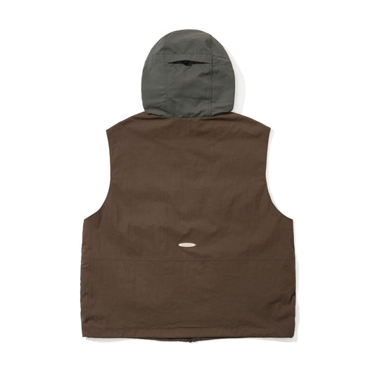 BSR2526FWJK132 ACTIVE TRAIL HOODED VEST DARK BROWN
