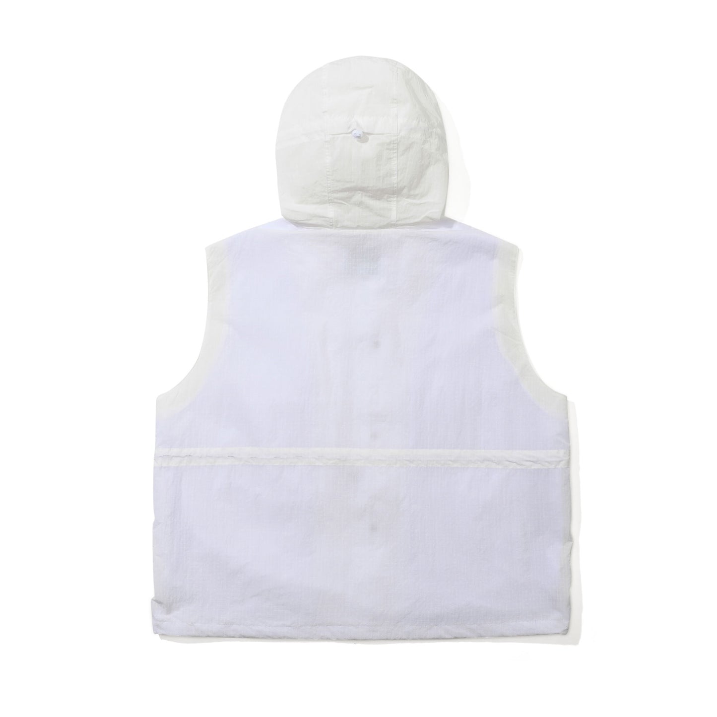 BSR2526FWJK134 BIG POCKET HOODED VEST WHITE