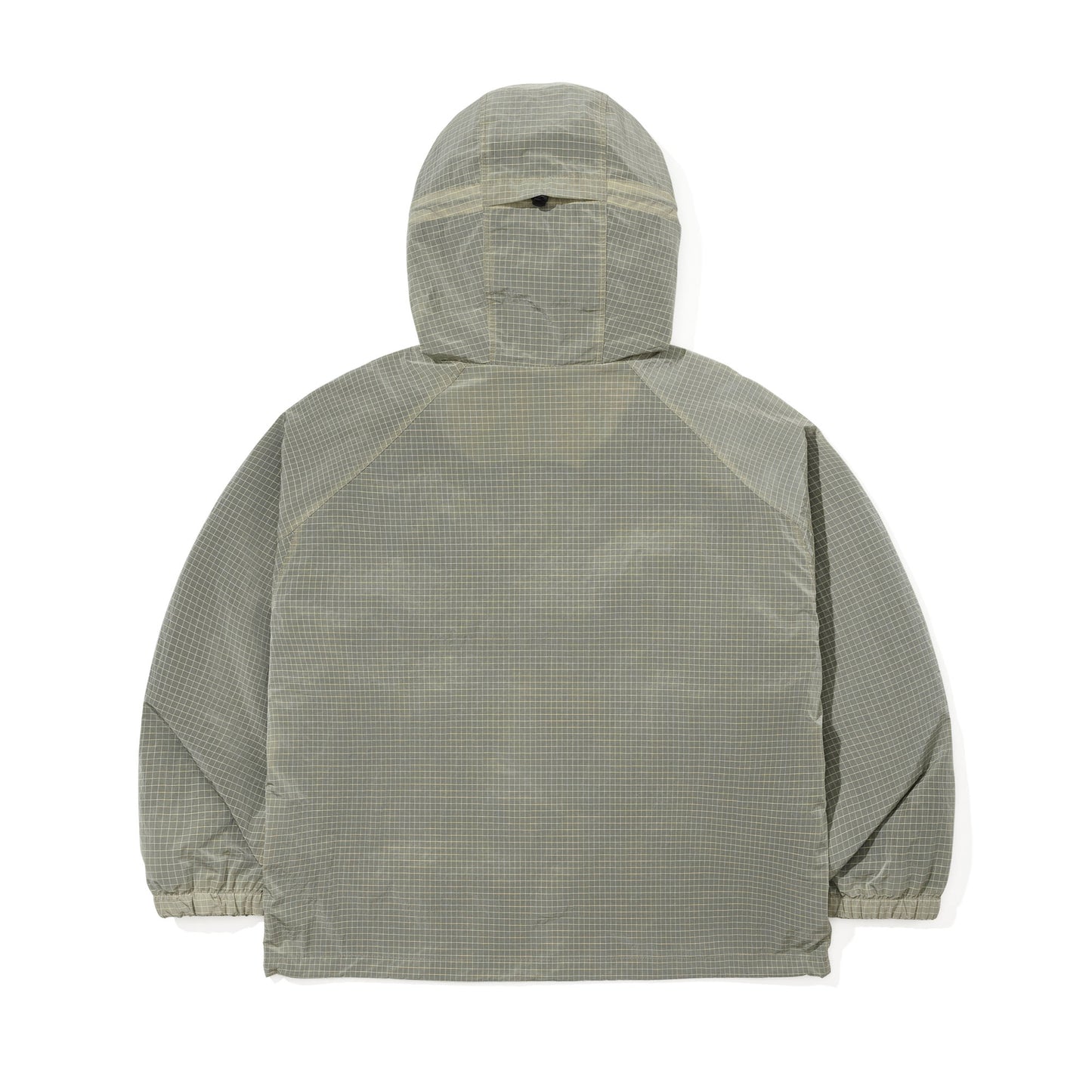 BSR2526FWJK135 SHADOW GRID HOODED ANORAK JACKET LIME GRAY