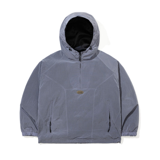 BSR2526FWJK136 SHADOW GRID HOODED ANORAK JACKET LIGHT PURPLE