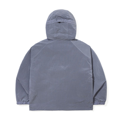 BSR2526FWJK136 SHADOW GRID HOODED ANORAK JACKET LIGHT PURPLE