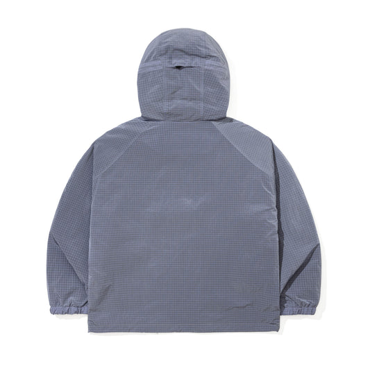 BSR2526FWJK136 SHADOW GRID HOODED ANORAK JACKET LIGHT PURPLE