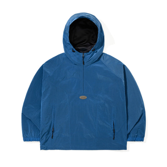 BSR2526FWJK137 SHADOW GRID HOODED ANORAK JACKET COBALT BLUE
