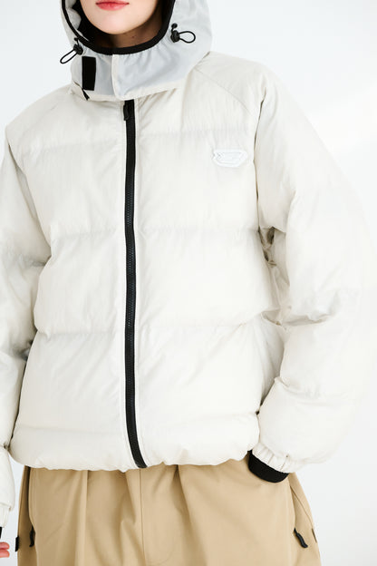 BSRABBIT LIGHT UP HOODED DOWN PADDING JUMPER IVORY BSR2425FWJK013