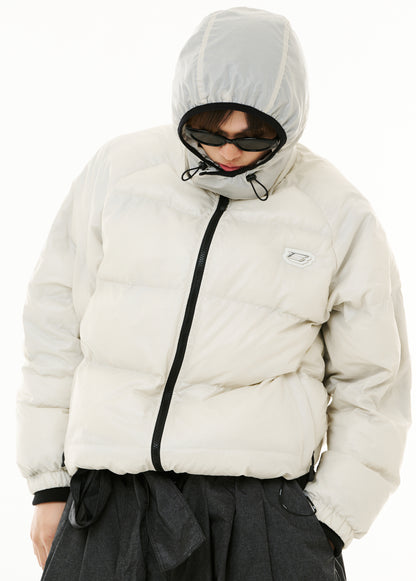 BSRABBIT LIGHT UP HOODED DOWN PADDING JUMPER IVORY BSR2425FWJK013