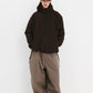 BSRABBIT LOGO COTTON SUPER WIDE VENTILATION PANTS BROWN BSR2425FWPT047