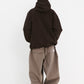 BSRABBIT LOGO COTTON SUPER WIDE VENTILATION PANTS BROWN BSR2425FWPT047