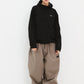 BSRABBIT LOGO COTTON SUPER WIDE VENTILATION PANTS BROWN BSR2425FWPT047