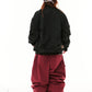 BSRABBIT LOGO COTTON SUPER WIDE VENTILATION PANTS BURGUNDY BSR2425FWPT046