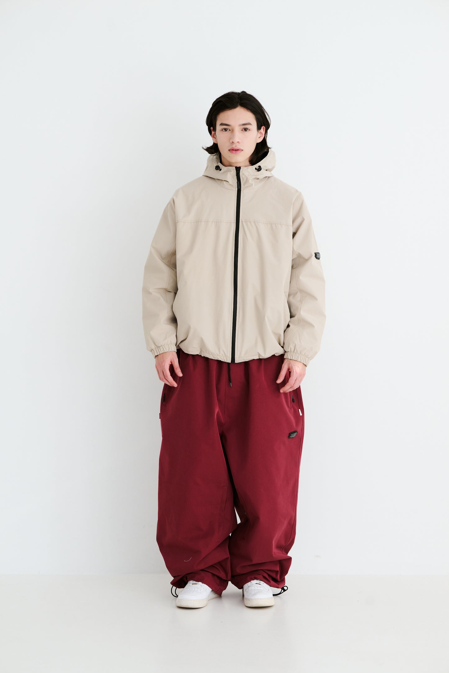 BSRABBIT LOGO COTTON SUPER WIDE VENTILATION PANTS BURGUNDY BSR2425FWPT046