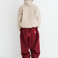 BSRABBIT LOGO COTTON SUPER WIDE VENTILATION PANTS BURGUNDY BSR2425FWPT046