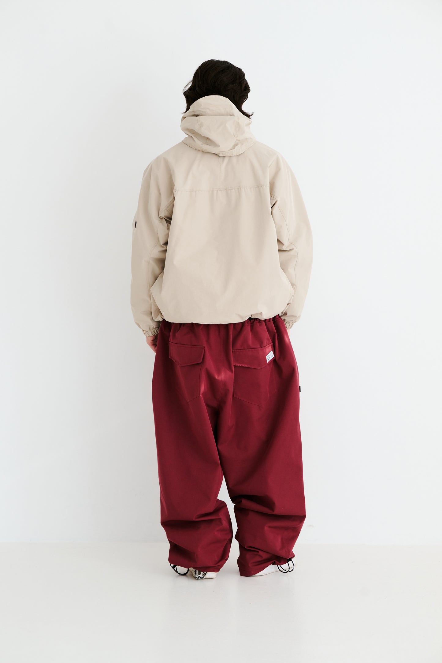 BSRABBIT LOGO COTTON SUPER WIDE VENTILATION PANTS BURGUNDY BSR2425FWPT046