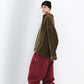 BSRABBIT LOGO COTTON SUPER WIDE VENTILATION PANTS BURGUNDY BSR2425FWPT046