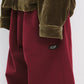 BSRABBIT LOGO COTTON SUPER WIDE VENTILATION PANTS BURGUNDY BSR2425FWPT046