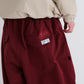 BSRABBIT LOGO COTTON SUPER WIDE VENTILATION PANTS BURGUNDY BSR2425FWPT046