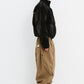 BSRABBIT LOGO HERRINGBONE SUPER WIDE VENTILATION PANTS BROWN BSR2425FWPT045