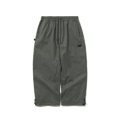 BSRABBIT LOGO HERRINGBONE SUPER WIDE VENTILATION PANTS CHARCOAL BSR2425FWPT044