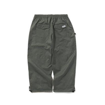 BSRABBIT LOGO HERRINGBONE SUPER WIDE VENTILATION PANTS CHARCOAL BSR2425FWPT044