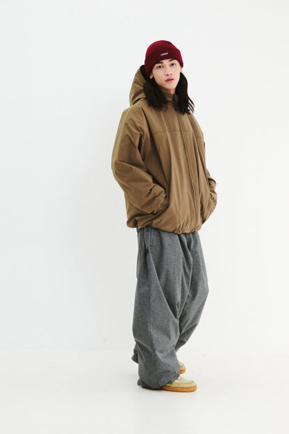 BSRABBIT LOGO HERRINGBONE SUPER WIDE VENTILATION PANTS CHARCOAL BSR2425FWPT044