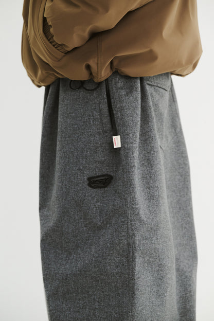BSRABBIT LOGO HERRINGBONE SUPER WIDE VENTILATION PANTS CHARCOAL BSR2425FWPT044