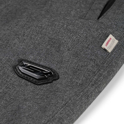 BSRABBIT LOGO HERRINGBONE SUPER WIDE VENTILATION PANTS CHARCOAL BSR2425FWPT044