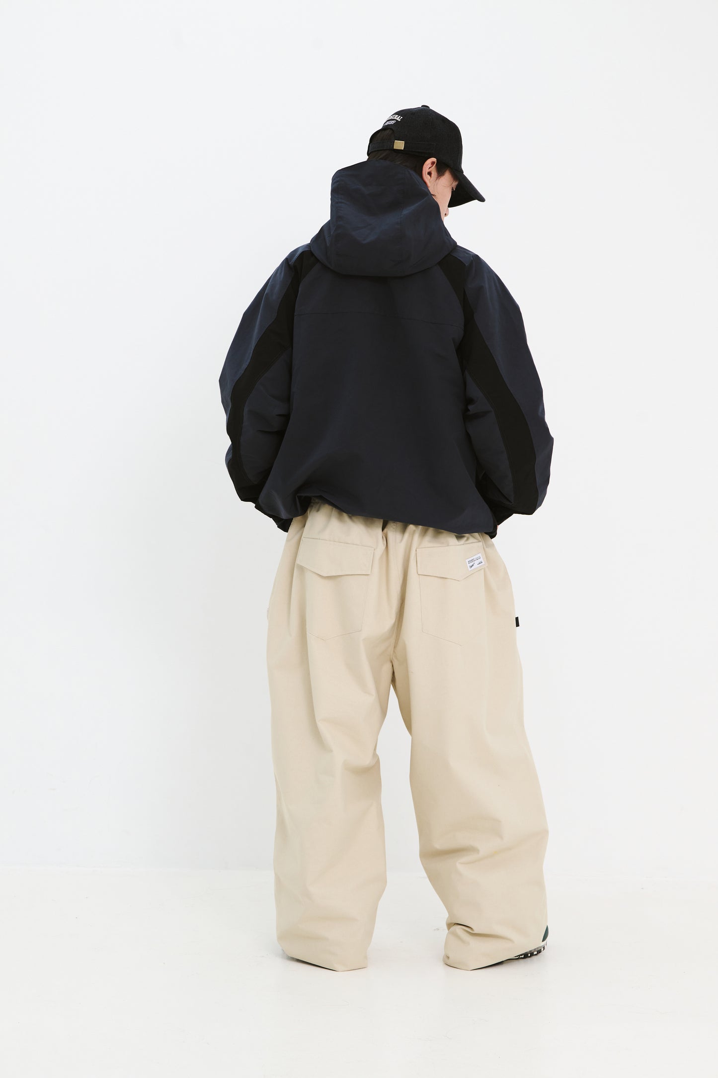 BSRABBIT LOGO SUPER WIDE VENTILATION PANTS BEIGE BSR2425FWPT048