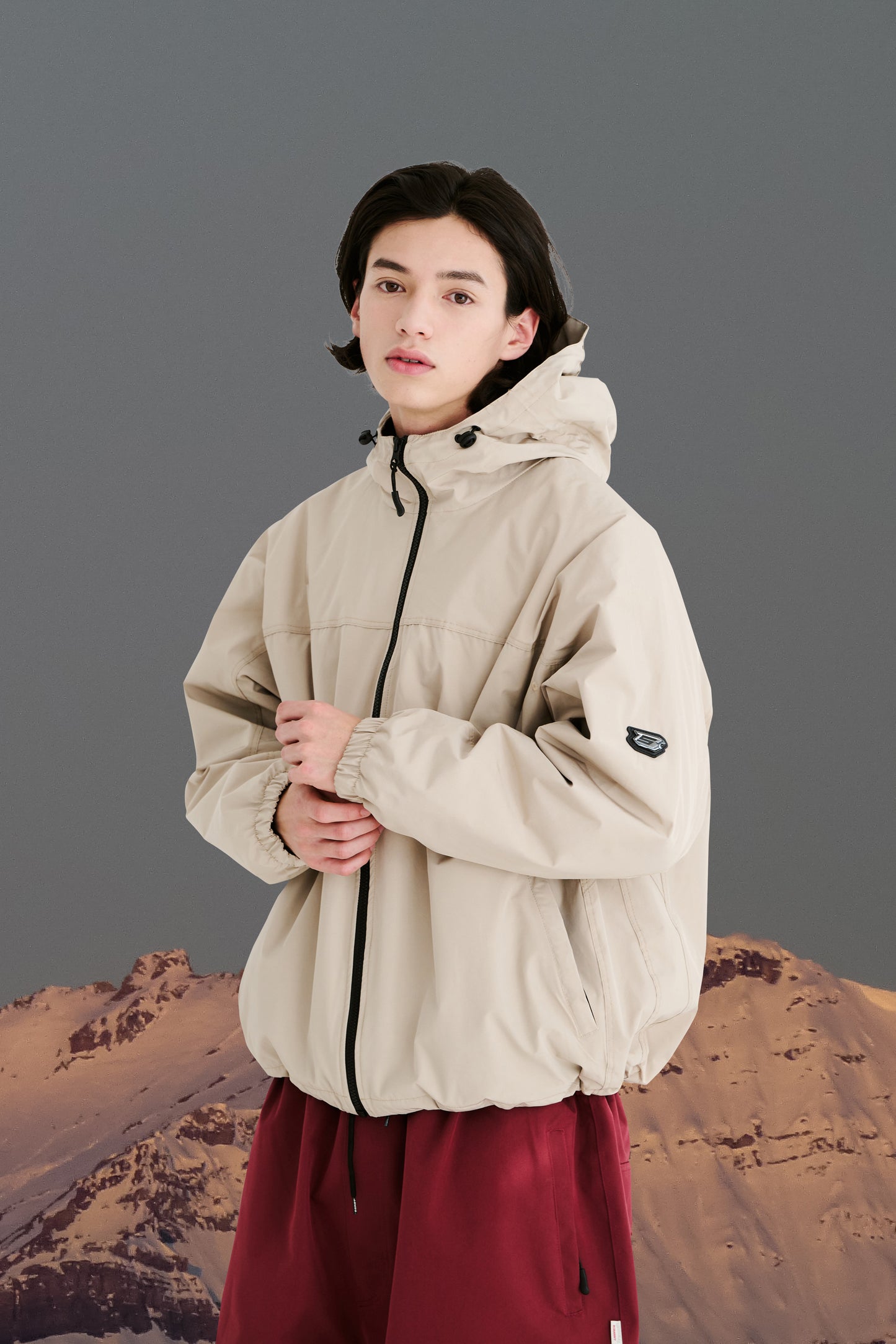 BSRABBIT MILD HOODED JACKET BEIGE BSR2425FWJK051