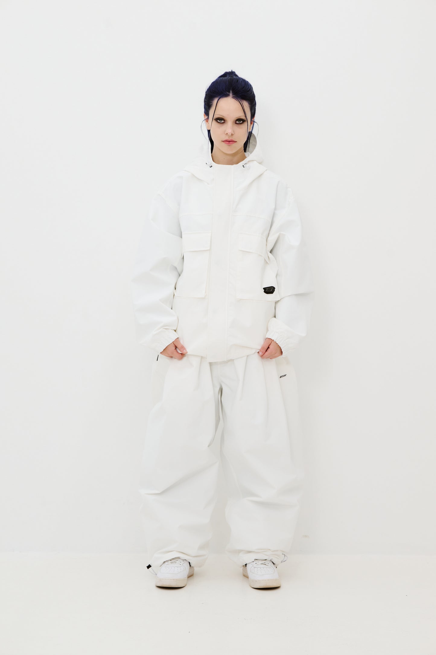 BSRABBIT MILD SUPER WIDE PANTS WHITE BSR2425FWPT028