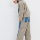 BSRABBIT MMM HF WINDBREAKER HOODED JACKET ASH KHAKI / CORDUROY SKY BSR2425FWJK082