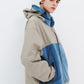 BSRABBIT MMM HF WINDBREAKER HOODED JACKET ASH KHAKI / CORDUROY SKY BSR2425FWJK082