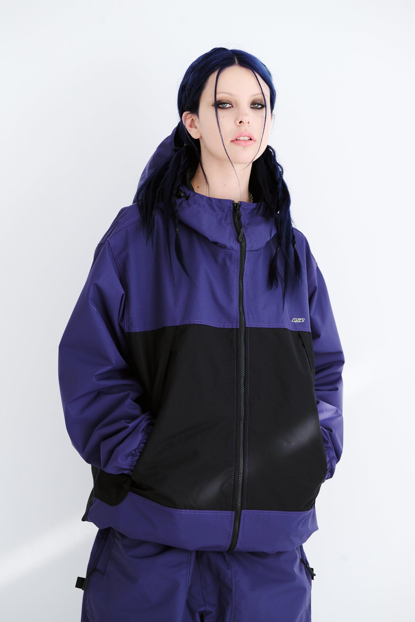 BSRABBIT MMM HF WINDBREAKER HOODED JACKET PURPLE BSR2425FWJK079