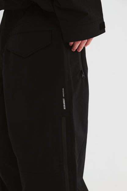 BSRABBIT MOUNTAIN 3L SEAM SEALING WIDE VENTILATION PANTS BLACK BSR2425FWPT006