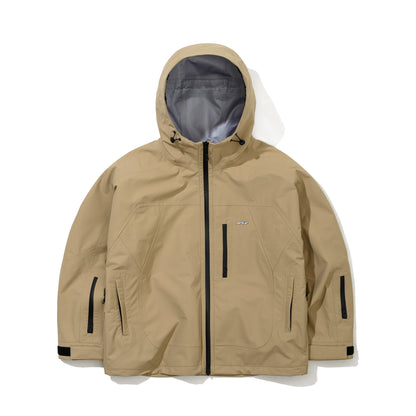 BSRABBIT MOUNTAIN HOODED 3L SEAM SEALING JACKET BEIGE BSR2425FWJK005