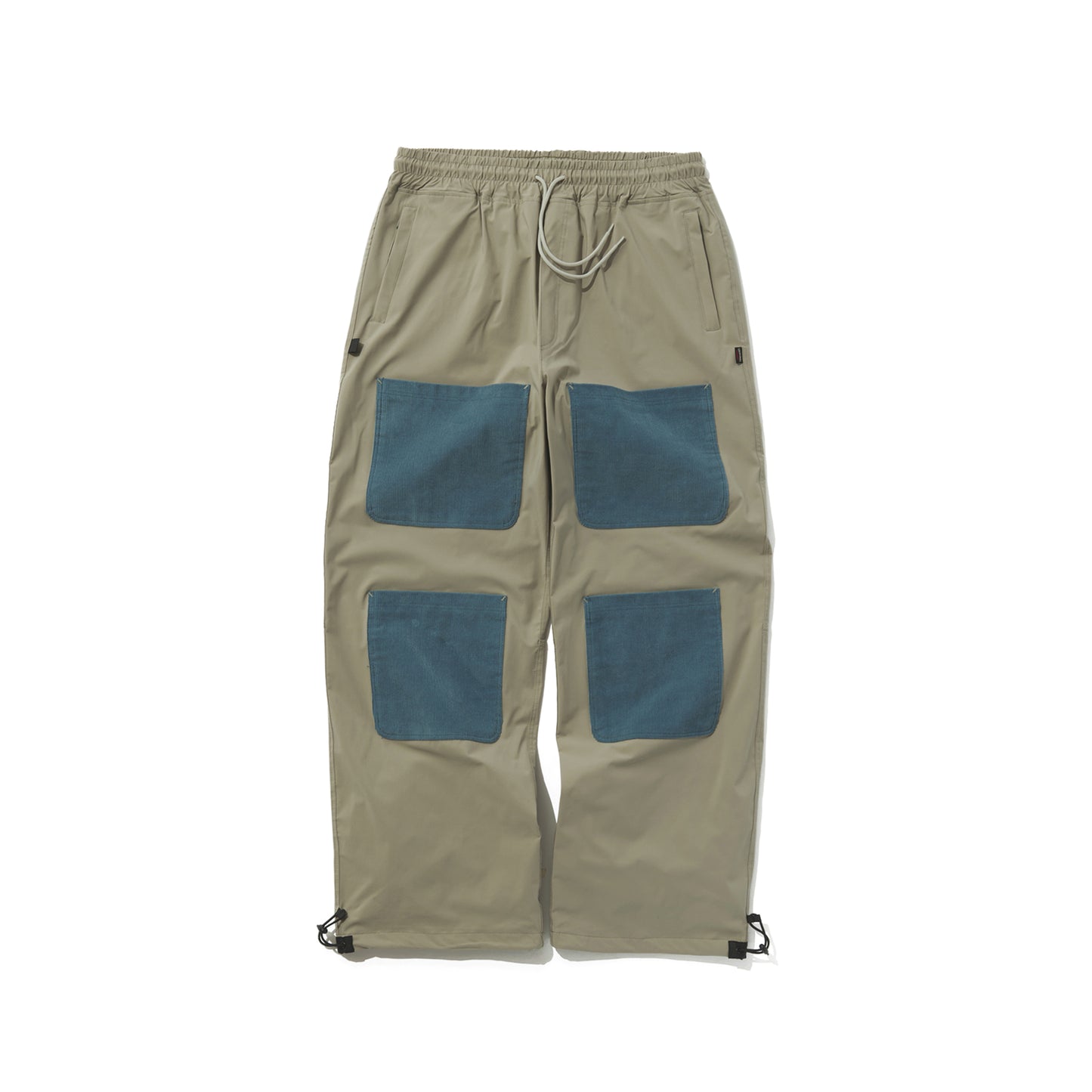 BSRABBIT OPEN 4 POCKET WIDE TRACK PANTS ASH KHAKI / CORDUROY SKY BSR2425FWPT093