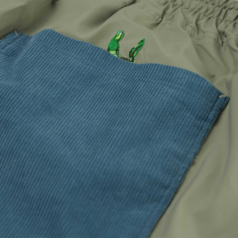 BSRABBIT OPEN 4 POCKET WIDE TRACK PANTS ASH KHAKI / CORDUROY SKY BSR2425FWPT093