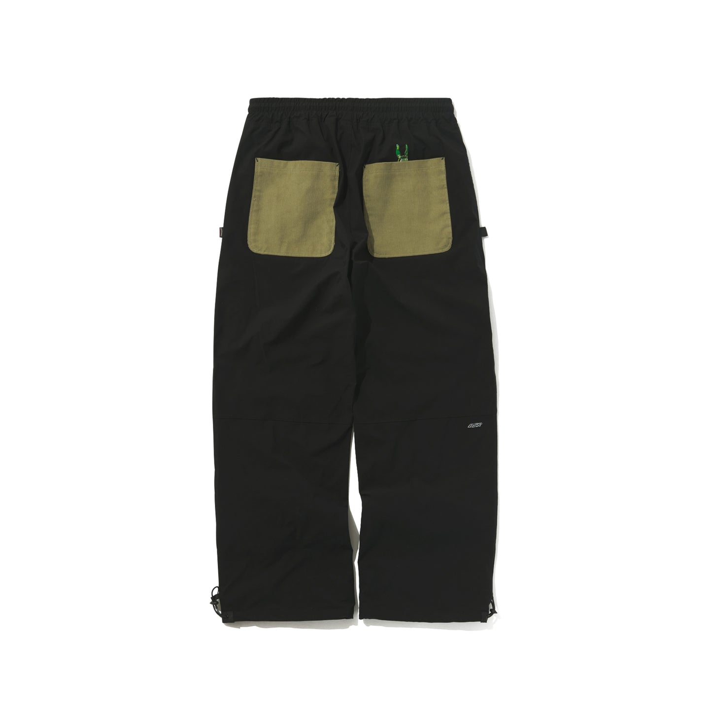 BSRABBIT OPEN 4 POCKET WIDE TRACK PANTS BLACK / CORDUROY BEIGE BSR2425FWPT091