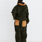 BSRABBIT OPEN 4 POCKET WIDE TRACK PANTS DEEP KHAKI / CORDUROY BROWN BSR2425FWPT092
