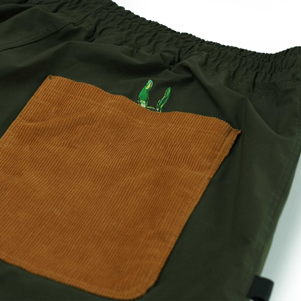 BSRABBIT OPEN 4 POCKET WIDE TRACK PANTS DEEP KHAKI / CORDUROY BROWN BSR2425FWPT092