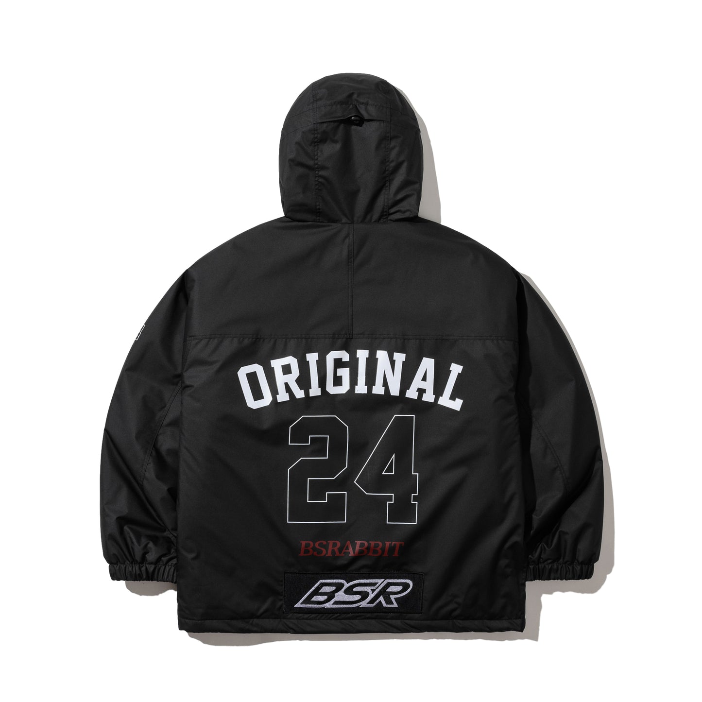 BSRABBIT ORIGINAL BSR HOODED JACKET BLACK BSR2425FWJK059