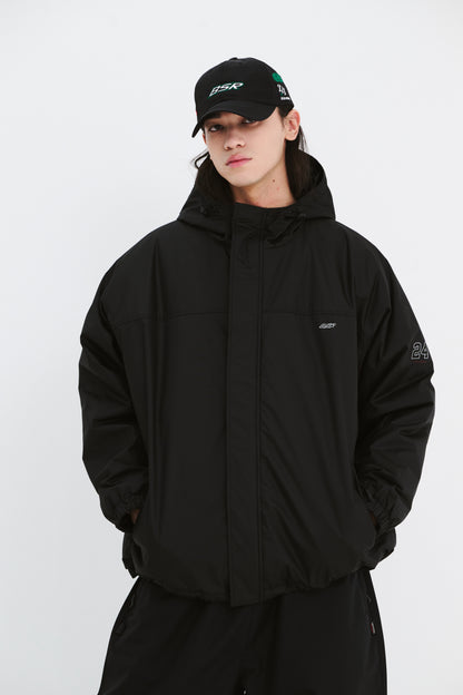 BSRABBIT ORIGINAL BSR HOODED JACKET BLACK BSR2425FWJK059