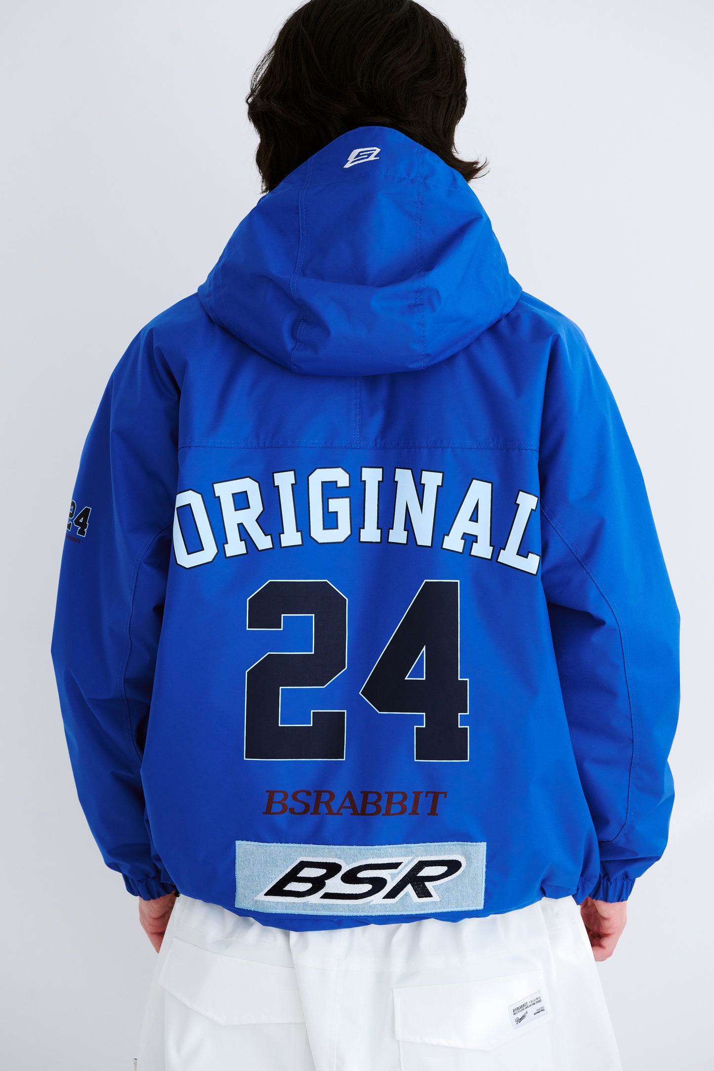 BSRABBIT ORIGINAL BSR HOODED JACKET BLUE BSR2425FWJK060