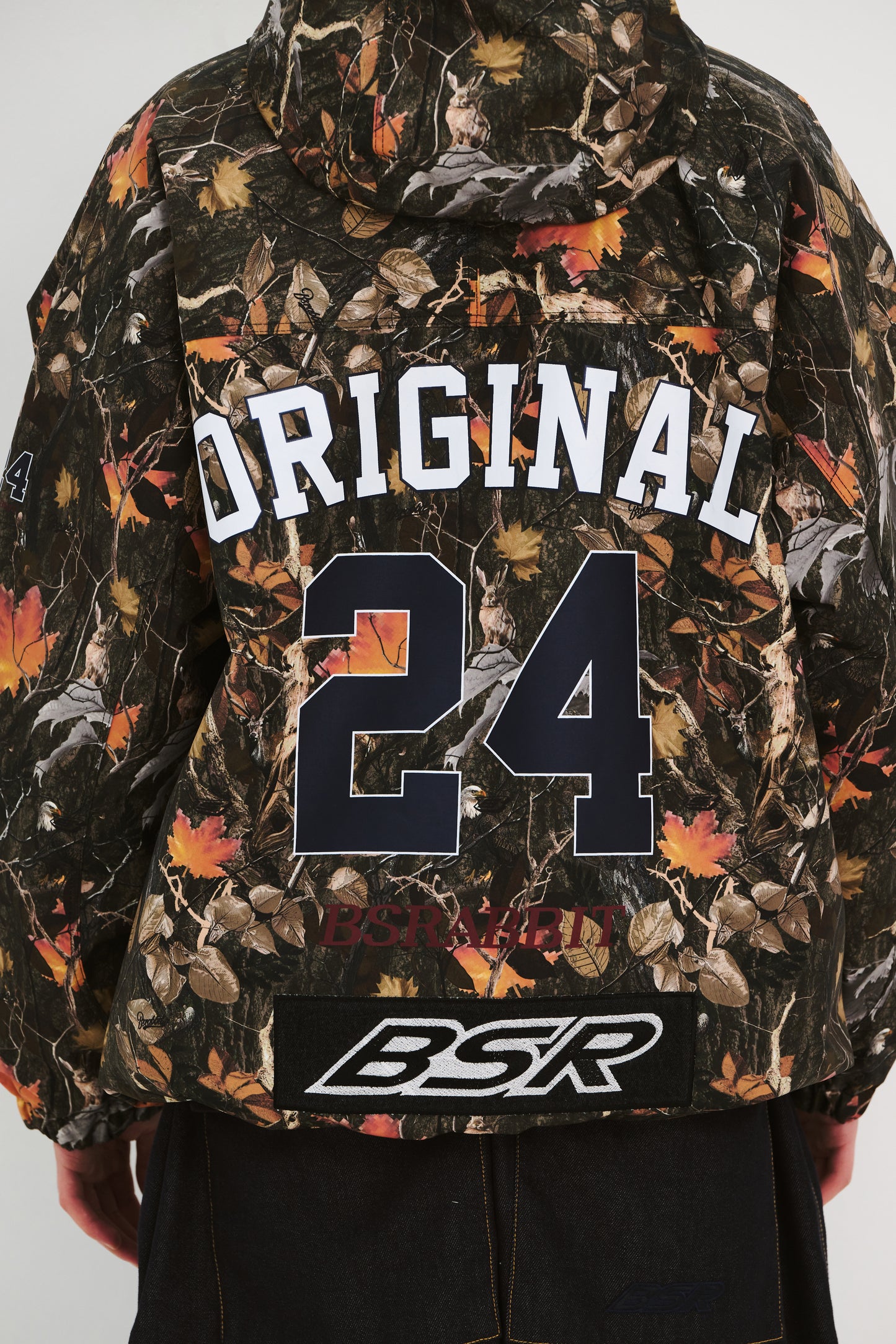 BSRABBIT ORIGINAL BSR HOODED JACKET REALTREE BLACK BSR2425FWJK061