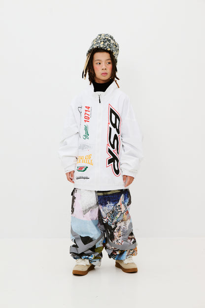 BSRABBIT ORIGINAL POT-X REFLECTIVE WIDE JOGGER PANTS ART PAINTING BSR2425FWPT085