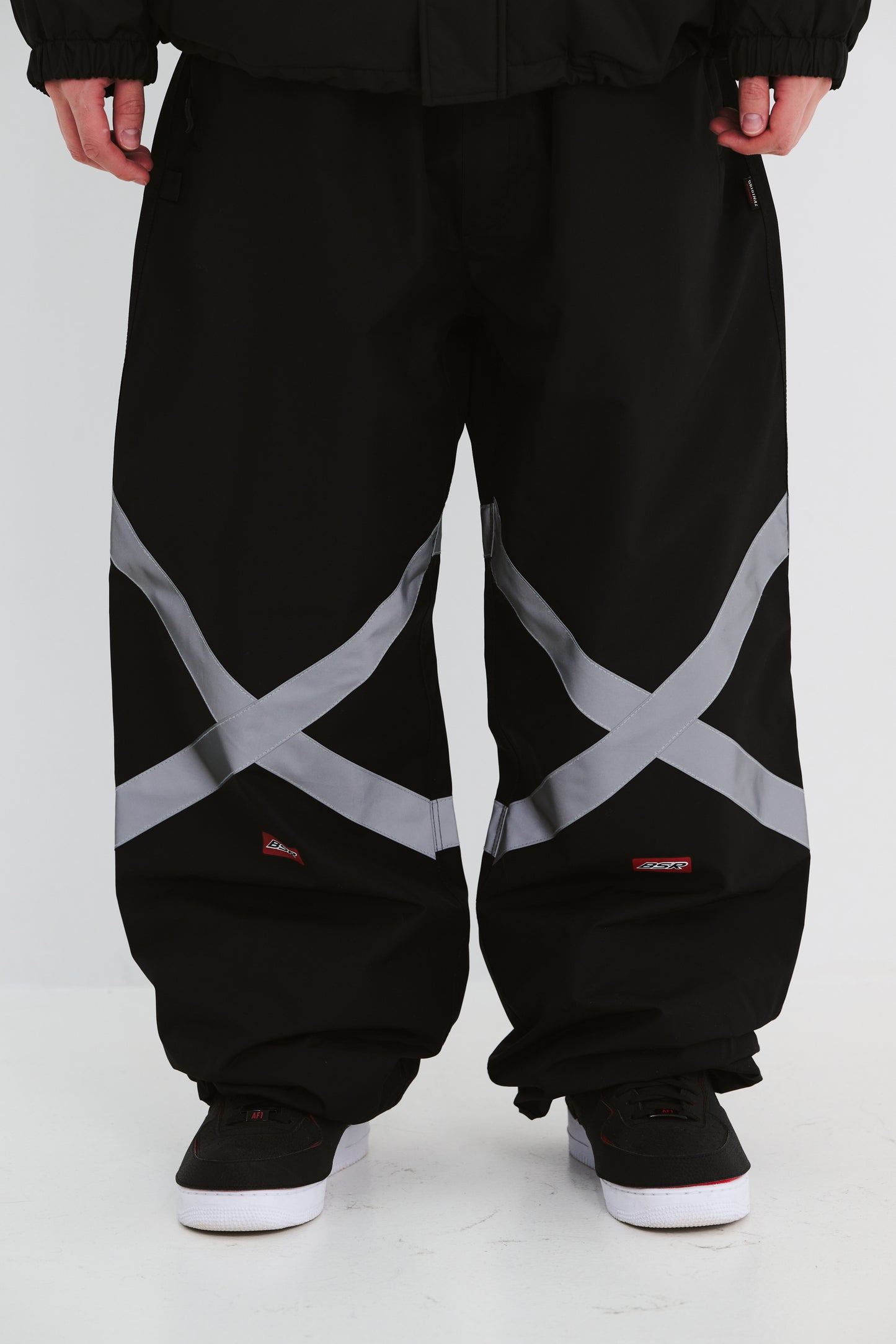 BSRABBIT ORIGINAL POT-X REFLECTIVE WIDE JOGGER PANTS BLACK BSR2425FWPT083